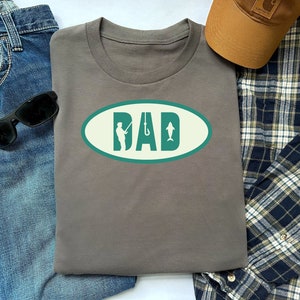 DAD Fishing Themed T-Shirt - Heavy Cotton Tee, Father&#39;s Day Gift, Daddy Day, Gone Fishin, Fish, Angler, Fisherman, Hook Line Sinker