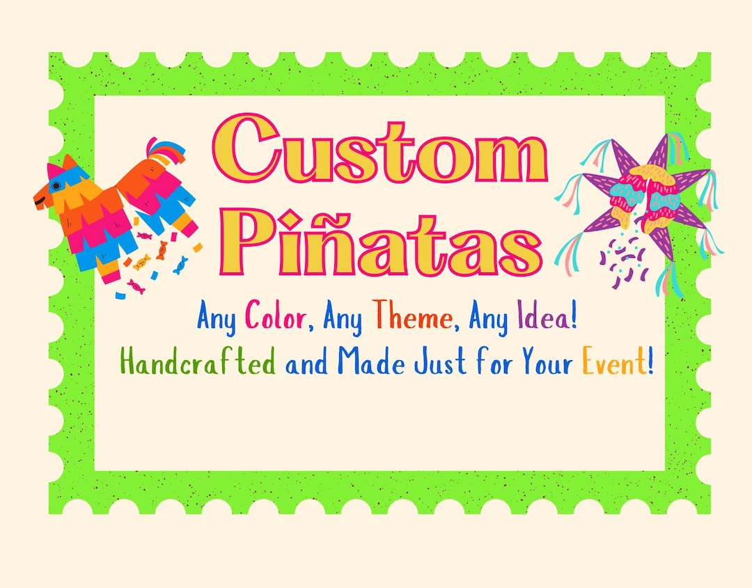 Pinata Text Custom Letter or Number Pinata - Etsy