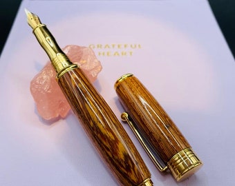 Byron Fountain 24K Gold Bespoke Pen | Gifts for her | Gifts for men | Writing Instrument | Pen Collector | Christmas gift | Wedding gift