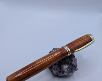 Pluma estilográfica Amboina Burl: regalos personalizados hechos a mano para ella, hombres, bodas y Navidad.