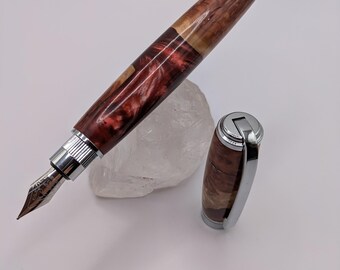 Thuya Burl Magnetic Fountain Pen - Personalized Handmade Gifts for Her Men Weddings Christmas