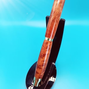 Caneta Thuya Burl Gold para Professora - Presentes Personalizados e Feitos à Mão para Homens, Casamentos e Natal