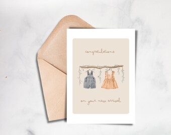 PRINTABLE New Arrival Baby Shower Card| Baby Greeting Card| Cards For New Parents
