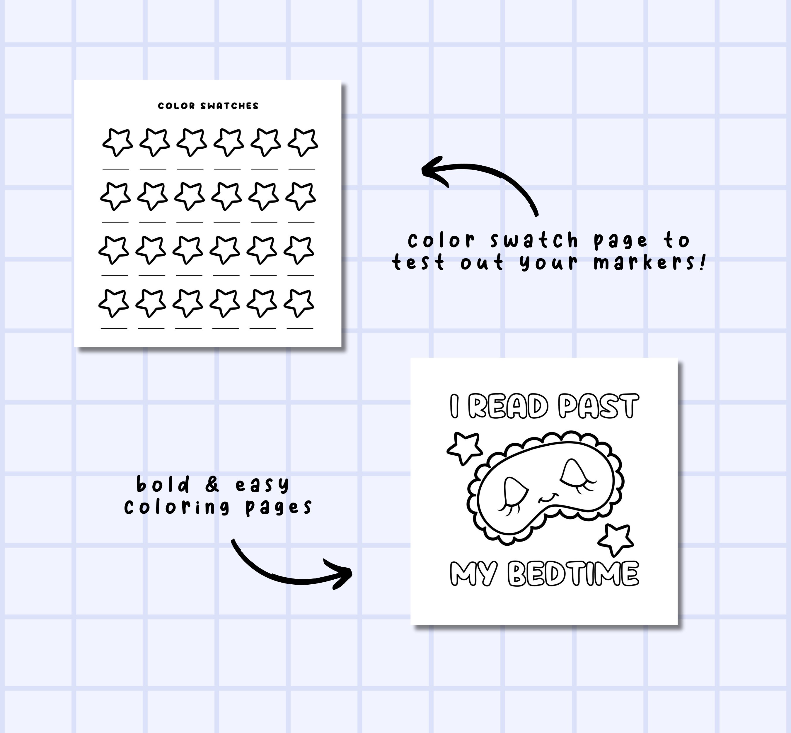 30 Bookish Coloring Pages for Book Lovers, Bold and Easy Designs for