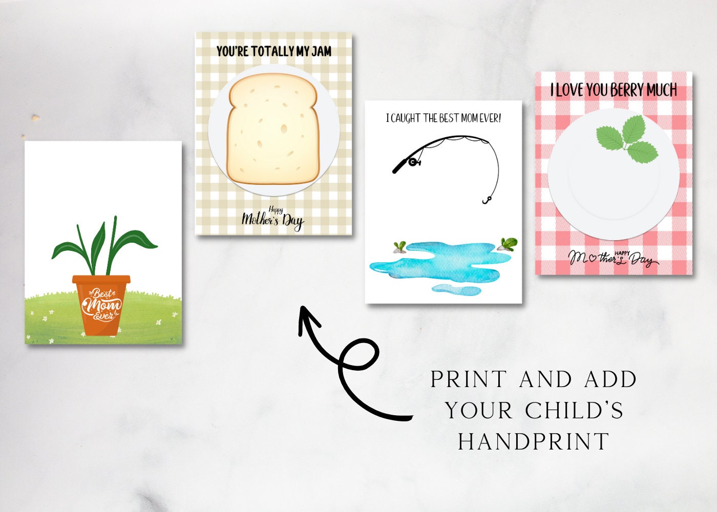 PRINTABLE Mother's Day Handprint Crafts for at Home, School or Daycare ...
