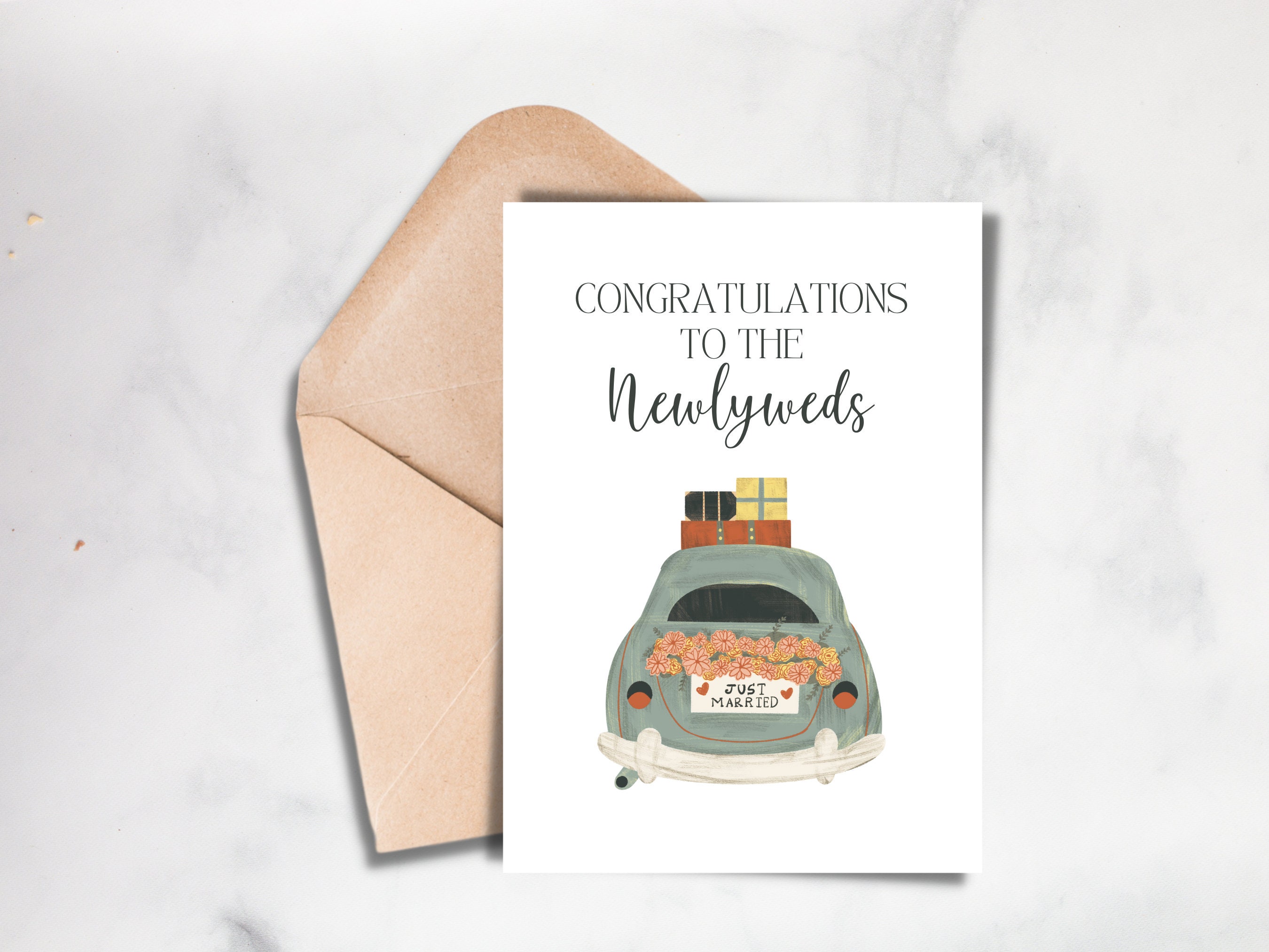 Printable Newlywed Wedding Card for Bride & Groom Newlywed - Etsy