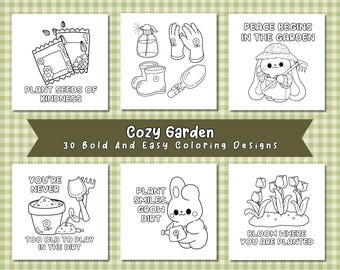 30 pagine da colorare con giardini accoglienti, design audaci e facili per adolescenti e adulti, antistress e design semplici per giardinieri