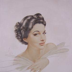 Alberto Vargas - Cold Ray - original painting