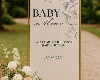 Baby Shower Linen Sign | Baby Shower Decoration | Welcome Sign