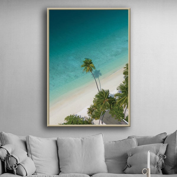 Beach Canvas Print, Seascape Canvas Art, Landscape Canvas, Scenery Canvas, Minimalist Canvas, Framed Canvas, Decorative Canvas, Gift For Her