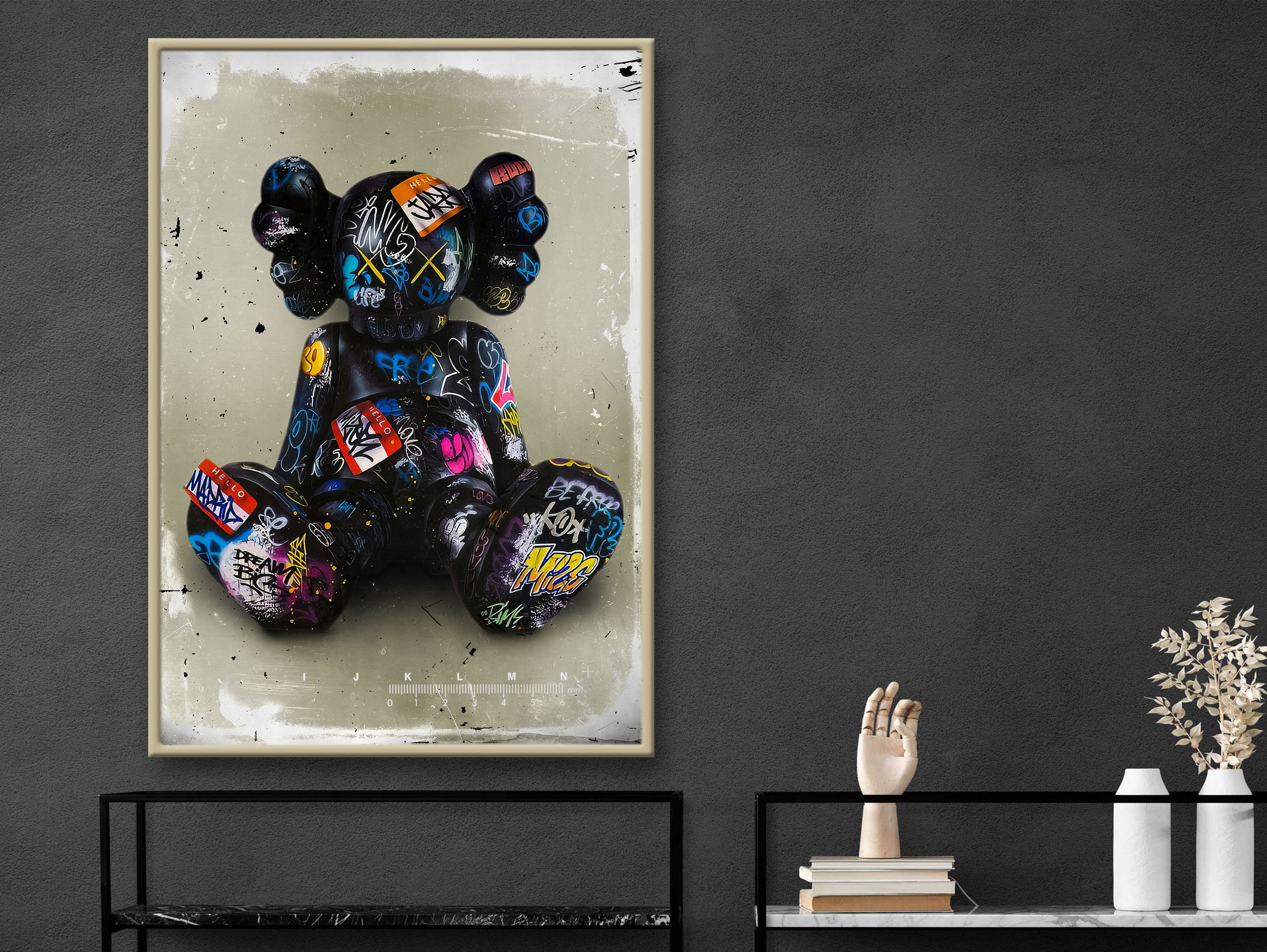 Banksy Kaws Canvas Print, Kaws Canvas, Kaws Wall Art, Kaws Poster