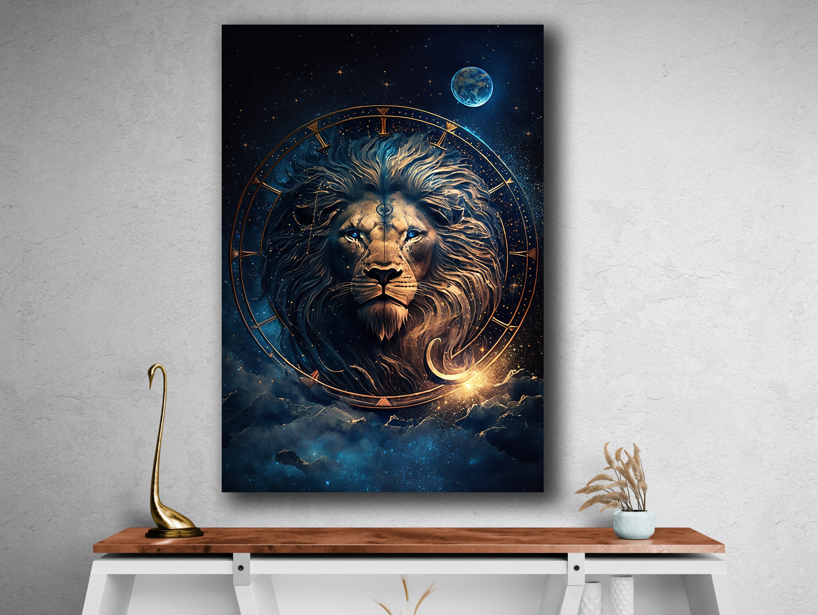 Chinesische Blumen-Wandkunst 60x120cm | Moderne Leinwand Mit Rahmen | Wohnzimmer Deko Großformat