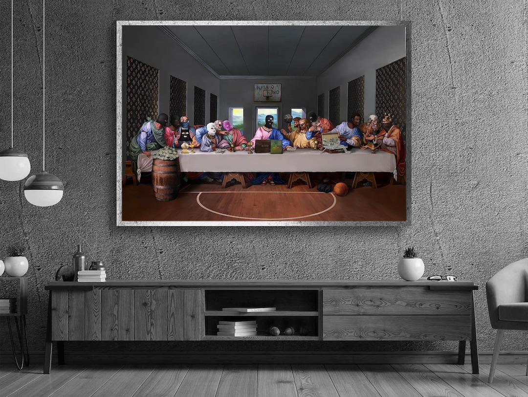 The Last Supper Canvas, Vintage Canvas, the Last Supper Remake Canvas, Modern Decor, Framed Wall