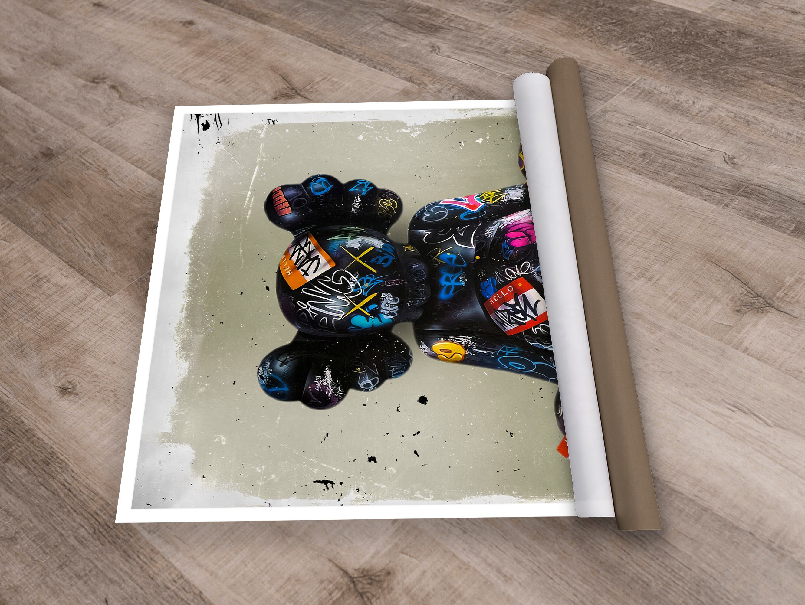 Banksy Kaws Canvas Print, Kaws Canvas, Kaws Wall Art, Kaws Poster