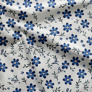 Watercolor Blue Flowers: High-Res Pattern File for Printing and DIY Crafts, Seamless Pattern, Nature-Inspired Design