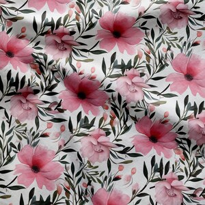 Watercolor Pink Flowers: High-Res Pattern File for Printing and DIY Crafts, Seamless Pattern, Nature-Inspired Design