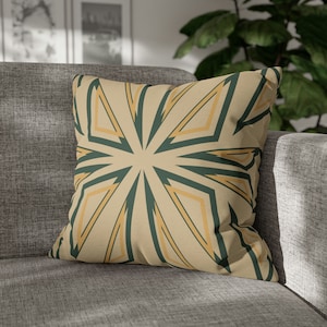 Neutral Wrapped Throw Pillow Cover (Multiple Sizes) - Square Geometric Accent Pillow Cover