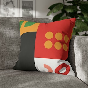 Funky Colorblocks Throw Pillow Cover (Multiple Sizes) - Square Geometric Accent Pillow Cover