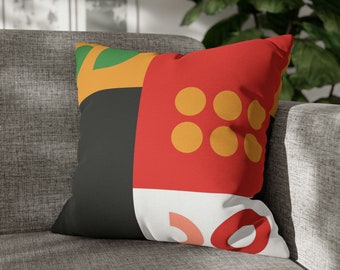Geometric Colorblock Throw Pillow Cover: Modern Accent Decor