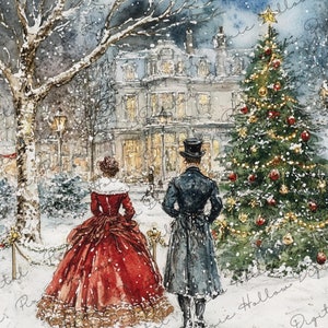 Pacote de Clip Art: 18 PNGs de Natal romântico vitoriano para Junk Journaling, criação de cartões, artesanato de scrapbooking, download digital antigo vintage