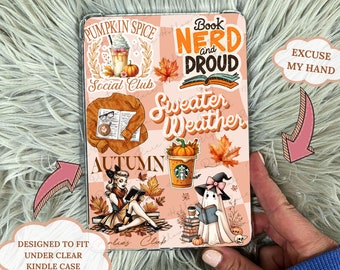 Sweater Weather Kindle Insert: Fall Clear Cover Kindle Design (Digital Download)