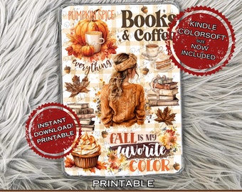 Pumpkin Spice Kindle Insert: Printable Fall Autumn Reader Gift (Digital Download)