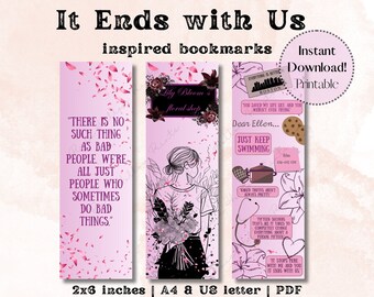 Colleen Hoover Printable Bookmarks Etsy