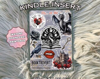 Fantasy Kindle doorzichtige hoes: leesgrage Kindle-invoeging (pdf, png)