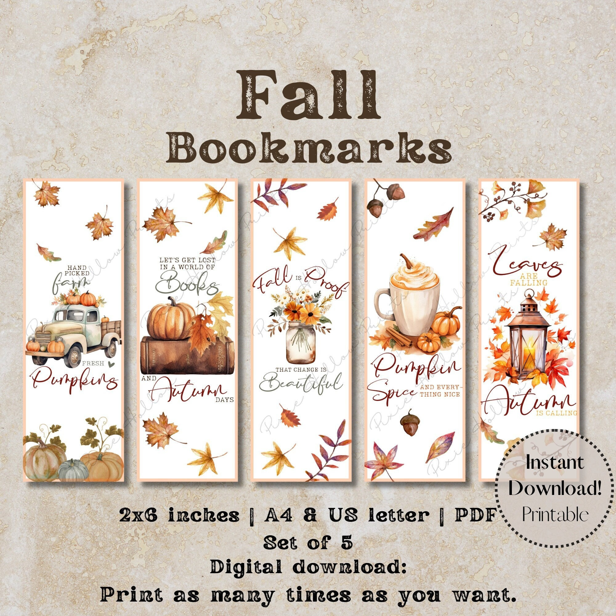 Fall Bookmarks Printable Gift for Autumn Lovers Set of 5 Digital Download Autumn Bookish Bookmarks A4 US Letter PDF File Download PNG - Etsy fall-bookmarks-4-printable-coloring-bookmarks-digital-download-art-2-the-extreme-the-original-rainbow-crayon