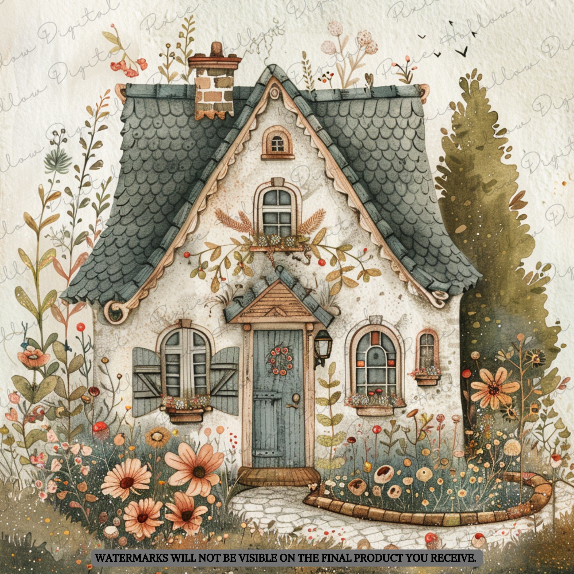 Cottagecore Clipart Bundle: 10 Cozy Cottage Pngs (digital Download) - Etsy