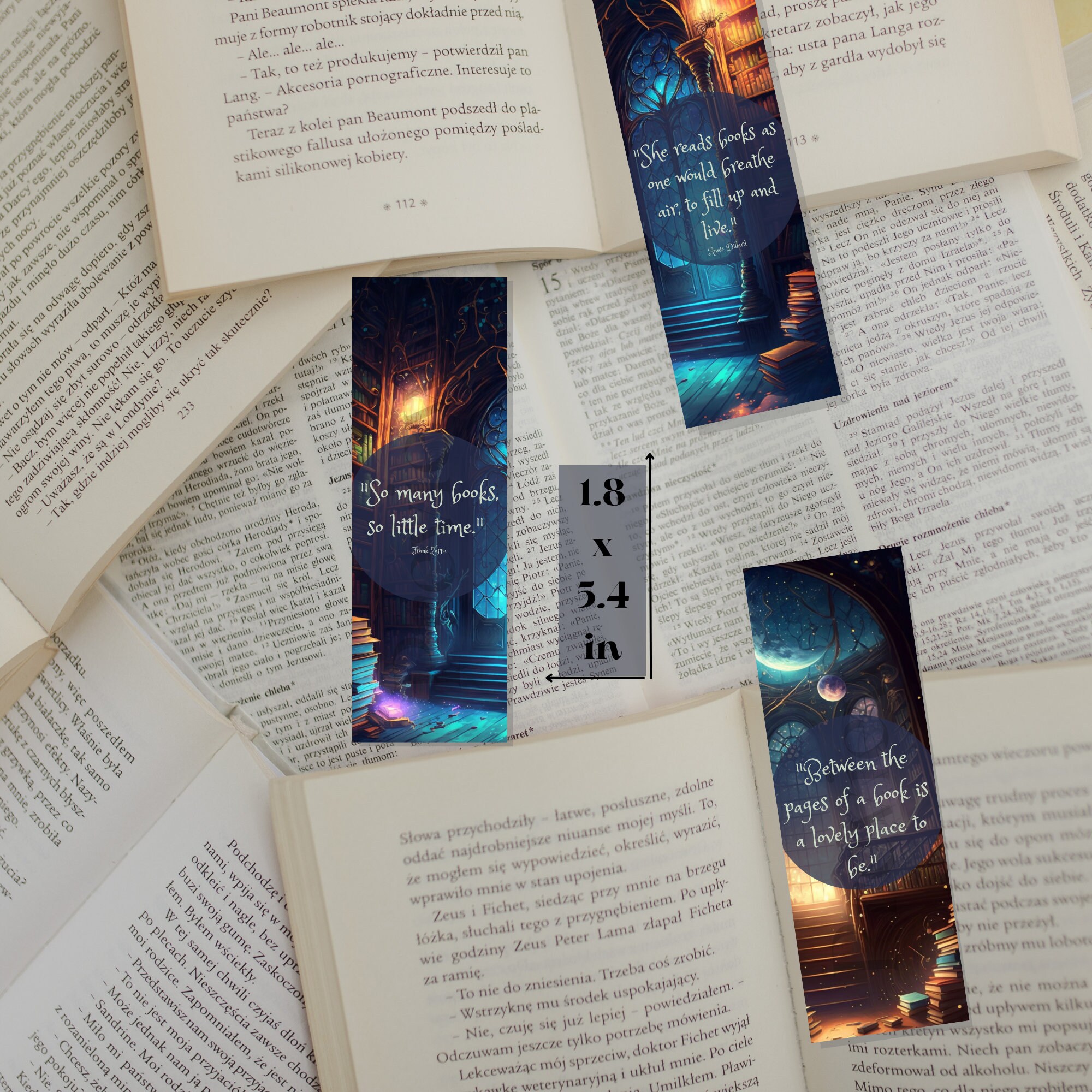 Printable Fantasy Bookmarks Set of 6 Bookish Bookmarks Etsy UK