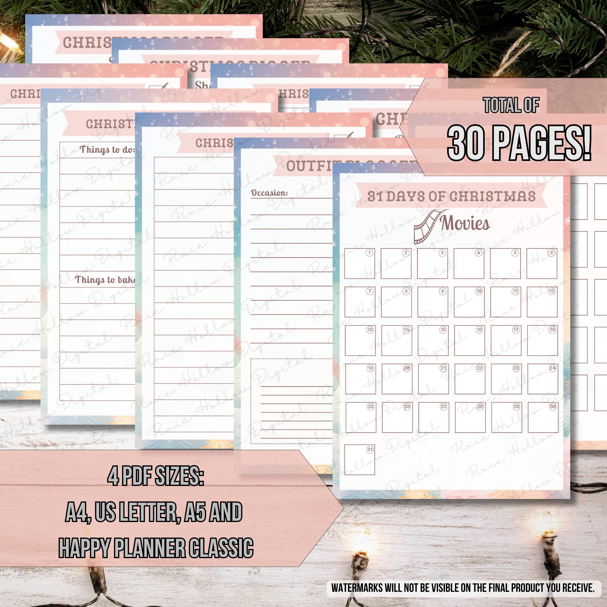 Christmas Planner Printable, Instant Download Printable Holiday to Do ...