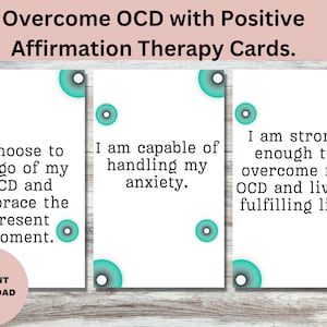 Affirmationen für OCD und Angst, Ocd-Bewusstsein, OCD-Arbeitsbuchelemente, OCD-Kinder, OCD-Wiederherstellung, Ocd-Planer, Mindful Affirmation Cards