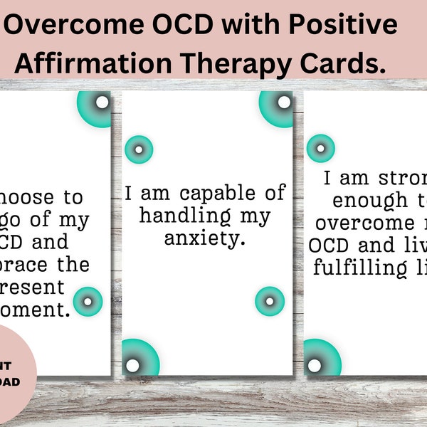 Affirmations for OCD and Anxiety, Ocd awareness, Ocd workbook items, OCD Children, OCD Recovery, Ocd Planner, Mindful Affirmation Cards