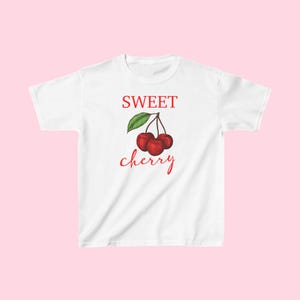 Sweet Cherry Baby Tee | Cherry Lover Gift | Gift For Girlfriend Top | Y2k Baby Tee | Cherries Graphic Tee | 2000s Baby Tee | Cute Crop Tops