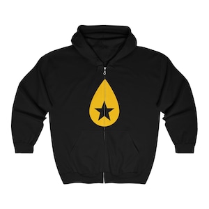 Found Heaven Conan Star Zip Hooded Sweatshirt | Unisex Sweatshirt | Full Zip Hoodie | Comfy Sweatshirt | Gift for Him | Bourgeoisieses Hood