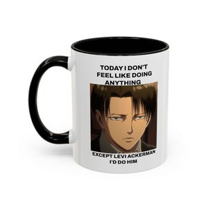 Levi Ackerman Tasse | Attack On Titan Anime Fan Geschenk, Levi Ackerman Liebhaber Geschenk, Squad Levi Fan Geschenk Tasse, Mikasa Ackerman, Eren Yeager Fan Geschenk
