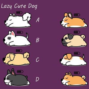 Cute dog sticker, Car Decal for Dog Lover, Car Sticker, Lazy Dog Auto Accessory for Fun, Cartoon Dog Car Decal, Lazy Dog Sticker