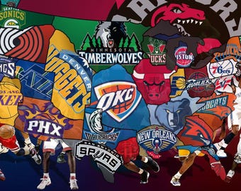 NBA Team Decal, NBA merchandise, Gift for sport fan, Basketball fan gear, Basketball team stickers, Sport pride decal, Car stickers.