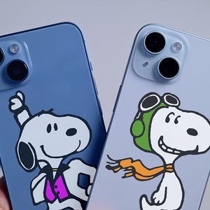 Sticker Snoopy | Sticker cacahuètes colorées, jolie décoration de chambre, Stickers muraux enfant, motifs Snoopy et Woodstock, décorations amusantes