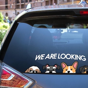 Autostickers hond, cartoon hond sticker voor auto, kawaii gluren huisdier sticker, puppy minnaar cadeau, duurzame vinyl autostickers
