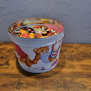 Bucket of vintage collectible McDonald&#39;s toys