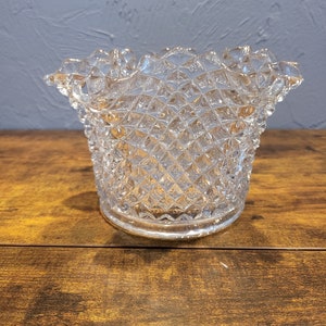 Vintage English hobnail glass bowl