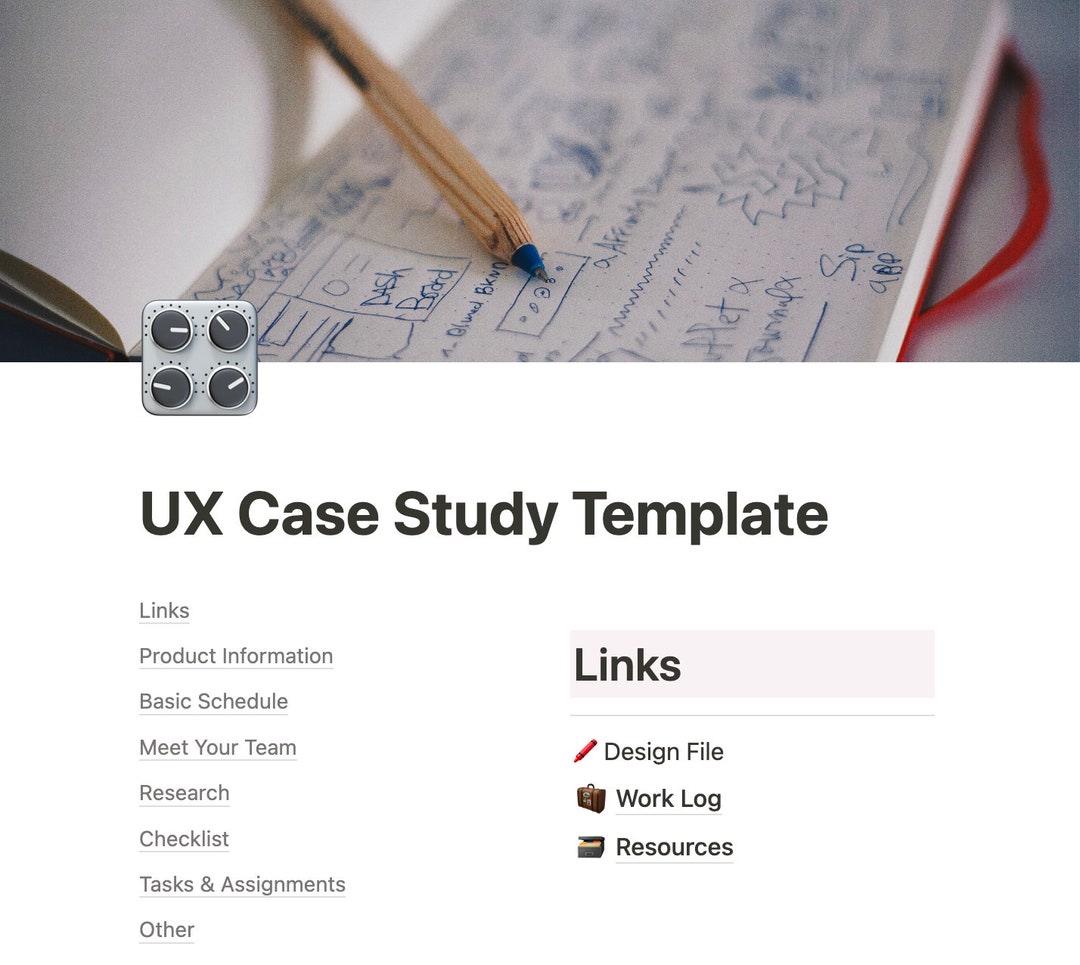 notion ux case study template