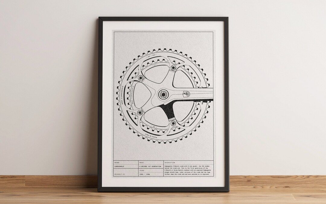 Poster Campagnolo Iconic A3 - C Record Colnago Super Master - Neuf