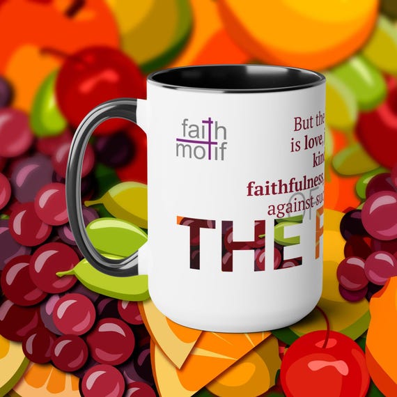 The Fruit of the Spirit, GAL 5:22-23 | Color Accent Mug 15 Oz. | Scripture  | Bible | God's Word | Christian | Faith | Encourage | Evangelize - Etsy