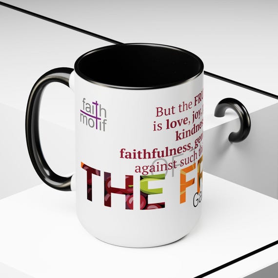 The Fruit of the Spirit, GAL 5:22-23 | Color Accent Mug 15 Oz. | Scripture  | Bible | God's Word | Christian | Faith | Encourage | Evangelize - Etsy
