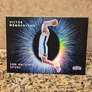 Victor wembanyama  Refractor custom black color blast card