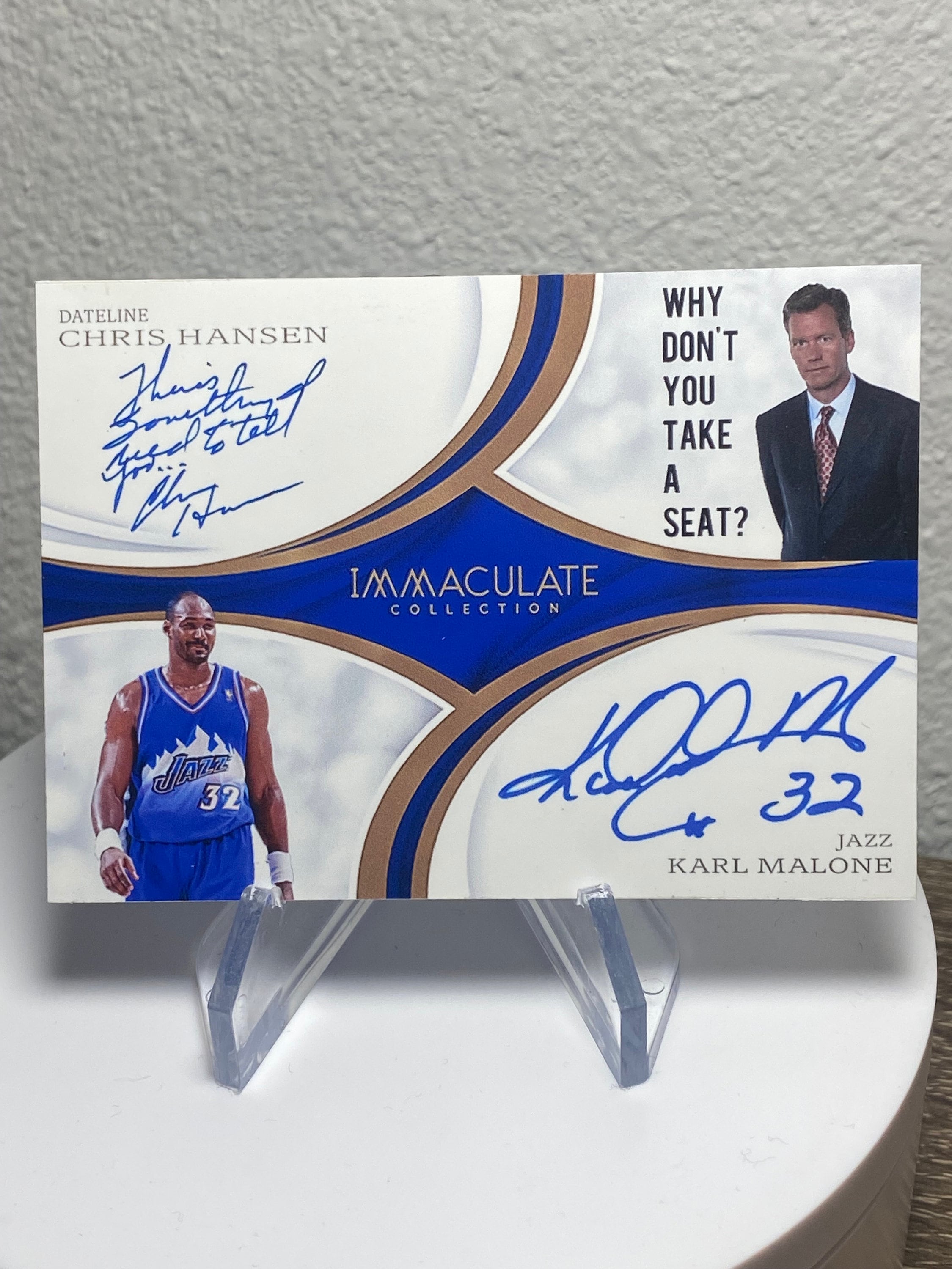 ジョージ・A・ロメロとジョン・A・ルッソのサイン Karl Malone, Chris Hansen Parody Dual Auto Custom Funny Card - Etsy