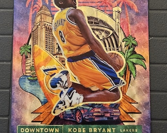 Kobe Bryant custom gold vinyl downtown card